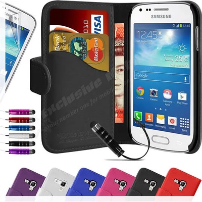 Samsung Galaxy Trend Plus S7580 Wallet Калъф + Протектор и Стилу