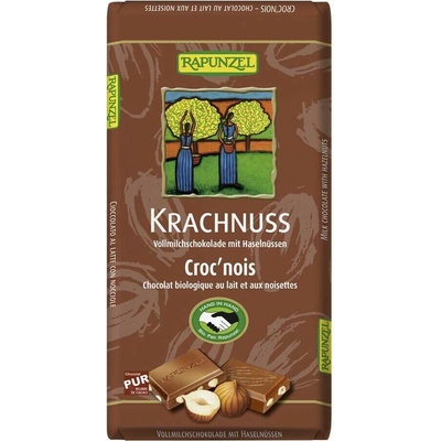 Rapunzel Bio fair trade mléčna čokoláda s lískovými oříšky 100 g