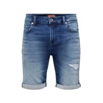Only & Sons Мъжки Дънкови Шорти Only & Sons Onsply Dark Mid Blue Син Размер S