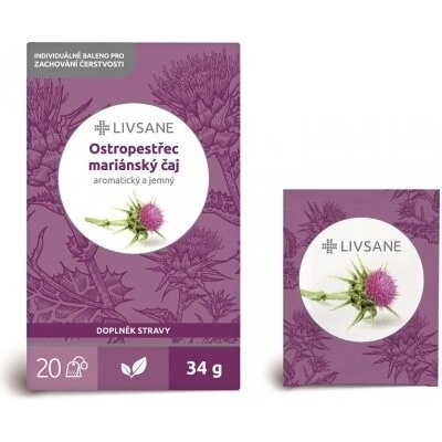 LIVSANE čaj Pestrec mariánsky 20 x 1,7 g