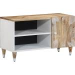 vidaXL ТВ шкаф, 80x31, 5x46 см, мангово дърво масив (4018679)