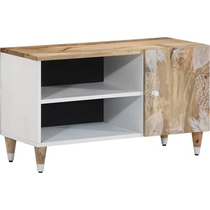 vidaXL ТВ шкаф, 80x31, 5x46 см, мангово дърво масив (4018679)