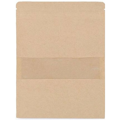 Papírový sáček s průhledem, malý Varianta: 1 (10 x 15 cm) přírodní stř., Balení: 10 ks