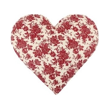 Bellatex Tvarovaný vankúš Srdce Kvet bordó 42x40