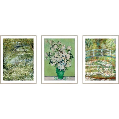 Obrazy v sadě Vincent van Gogh & Claude Monet 3ks