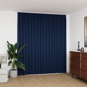 Pure Line Home Плътна завеса в цвят морскосин с перделък, 290 x 245 см