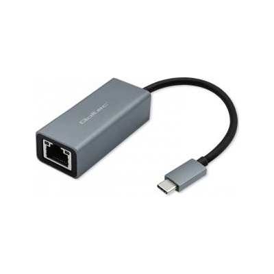 Qoltec USB-C to RJ45 Ethernet Adapter Cable | 1000Mbps | Aluminum Enclosure