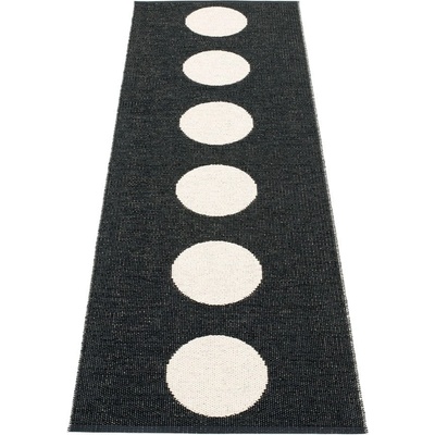 Pappelina Черно-бяла пътека за открито и закрито 70x225 cm Vera Black - Pappelina (VEX722)