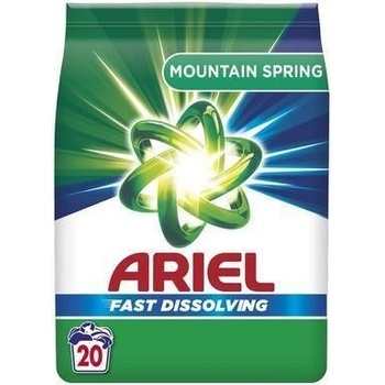 Ariel Mountain Spring Prací prášok na čistú a voňavú bielizeň bez škvŕn 20 PD 1,1 kg