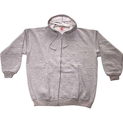 Honeymoon pánska mikina na zips väčšej veľkosti HY1900 Heather Grey