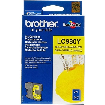 Brother Оригинален патрон Brother LC980, 260 страници/5%, Yellow (3015100038)