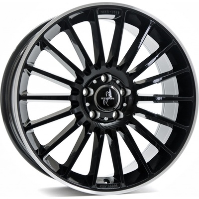 Keskin KT15 8x18 5x112 ET45 black lip polished