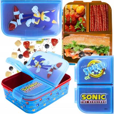 Stor delený plastový box na desiatu Ježko Sonic 40520