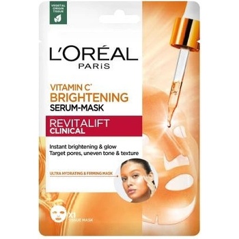 L'Oréal Revitalift Clinical Vitamin C Brightening Serum-Mask textilná maska na tvár 26 g