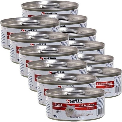 Ontario Cat kuracie kúsky a mušle 12 x 95 g