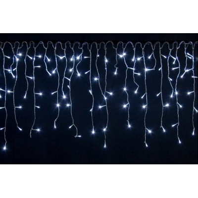 LUMA LED Vánoční světelný déšť se zábleskem 105 LED 2,5m napájecí kabel 5m studená bílá s časovačem
