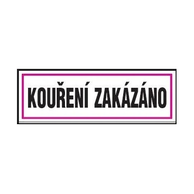 Kouření zakázáno 210x70mm - plast