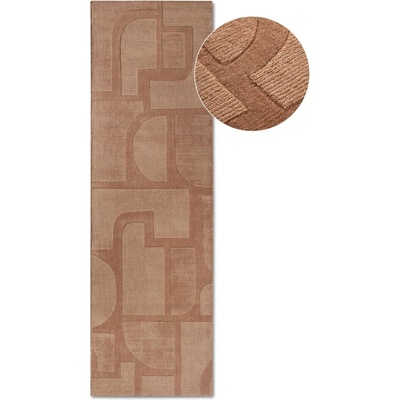 Villeroy & Boch Кафява ръчно изработена вълнена пътека 80x250 cm Alexis - Villeroy&Boch (106176-80x250)