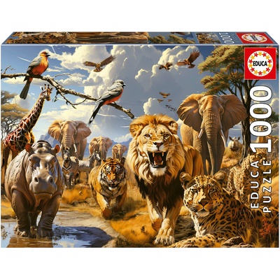 Educa Пъзел Educa от 1000 части - Диви животни (EDU19920)