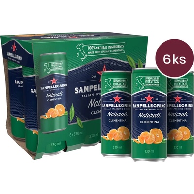 Sanpellegrino Clementina mandarinka v plechovce 6 x 330 ml