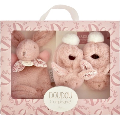 DouDou et Compagnie Paris dárková sada růžová plyšový králíček usínáček – Hledejceny.cz