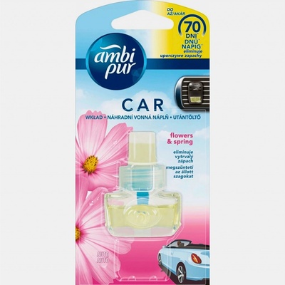 Ambi Pur Car Flowers & Spring náhradní náplň 7 ml
