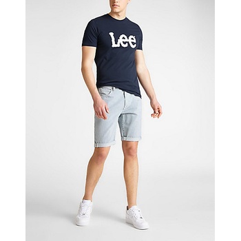 Lee L65QAIEE WOBBLY LOGO TEE NAVY DROP