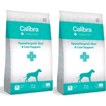 Calibra Vet Diet Dog Hypoallergenic Skin & Coat support 2 x 12 kg