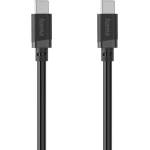Hama Кабел USB-C мъжко- USB-C мъжко, 60 W, 1 m, черен (HAMA-201806) - megamag