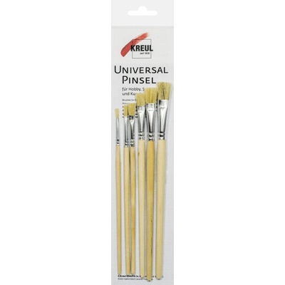 Kreul Universal Bristle Комплект плоски четки 6 бр (723025)