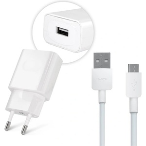 Huawei зарядно устройство за електрическата мрежа USB гнездо 10W, бързо зарядно устройство + PY0857 microUSB кабел, БЯЛ AP81 / HW-050200E01 / HW-050200E02_M (AP81 / HW-050200E01 / HW-050200E02_M)