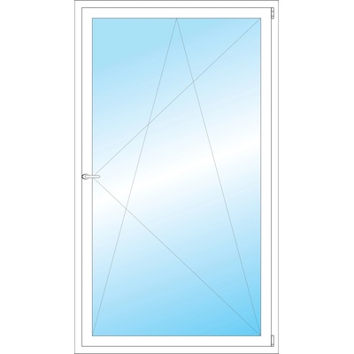 Okna Hned Plastové okno 1100 x 1900 mm bílé otevíravé a sklopné pravé
