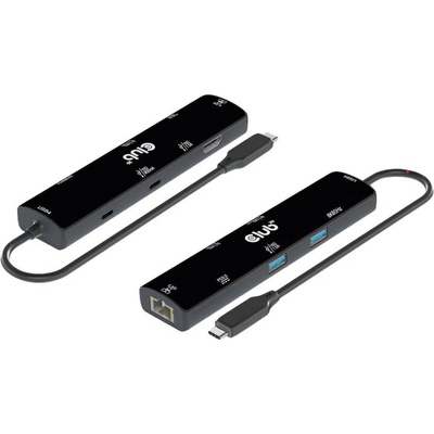 Club 3D Club3D USB4 6 in1 хъб USB-C към HDMI/2xUSB/2xUSB-C/RJ45 100W (CSV-1599)