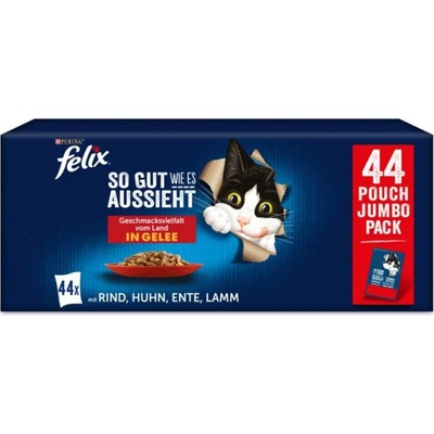 FELIX Chutná tak dobře, jak vypadá, v želé Variace chutí země 44 × 85 g