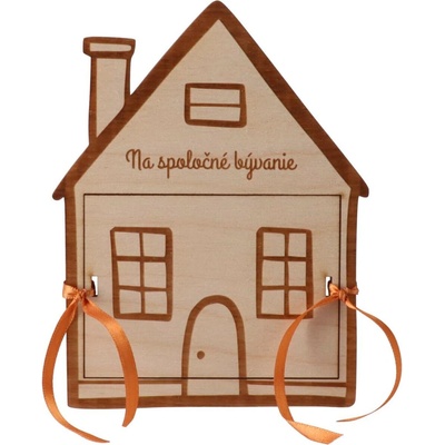 ČistéDrevo Drevená kapsa na peniaze - Na spoločné bývanie