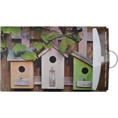 Esshert Design Best For Boots Podložka pod litinovou rohožku Ptačí budky hnědá 75 x 45 cm