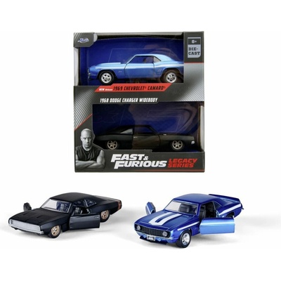 Jada Rýchlo a zbesilo Twin Pack Chevrolet Camaro 1969 a Dodge Charge Wide Body 1968 1:32