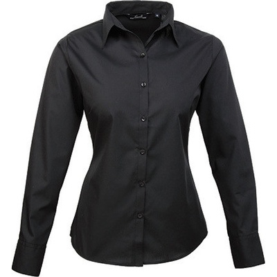 Premier Workwear dámská popelínová košile s dlouhým rukávem