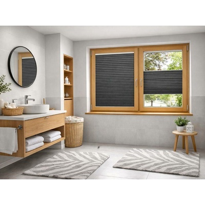Zebra-shop Plissé Lux Dolomit Grafit melír PD309 40 x 151-190 cm