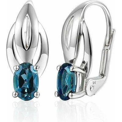 Gems, Visací náušnice Athena, bílé zlato a London blue topazy, 585-38-3-4808.1B00.0.00.603.08