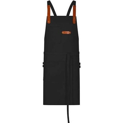 Exner Delší pracovní zástěra s laclem EX285 Black 80 x 70 cm