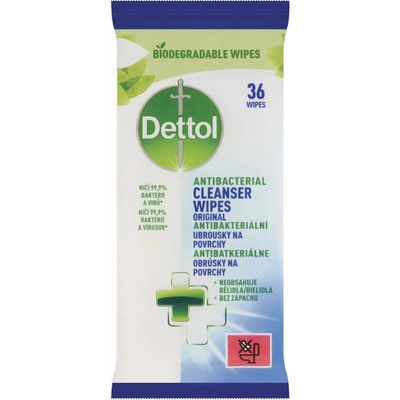 Dettol Antibakteriální ubrousky na povrchy s vůní limetky 36 ks – Sleviste.cz