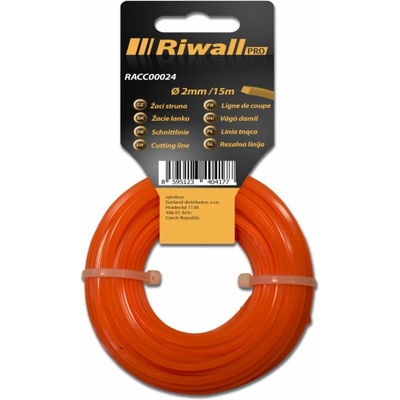 Riwall PRO Žací struna pr. 2mm, délka 15m, čtvercový průřez