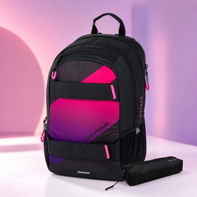 oxybag Studentský batoh + etue OXY Sport Ombre Girl