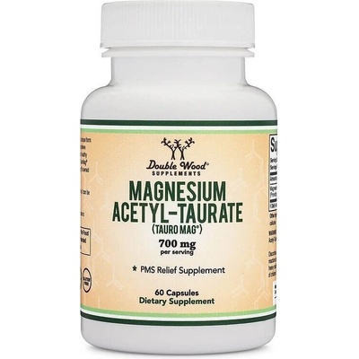 Double Wood Supplements Magnesium Acetyl-taurate (TAURO-MAG®)/ Магнезий ацетил таурат, 60 капсули Double Wood (00791 DW)