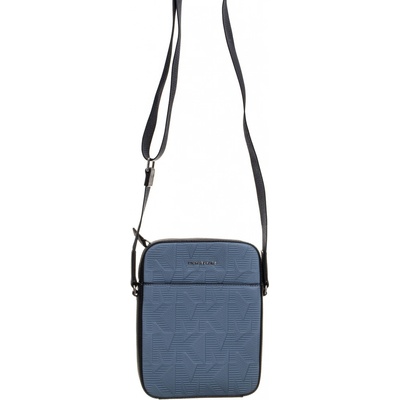 Michael Kors pánská kožená crossbody Cooper modrá s monogramem
