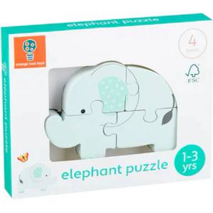 Orange Tree Toys Дървен пъзел Orange Tree Toys - Слон (OTT06962) - ozone
