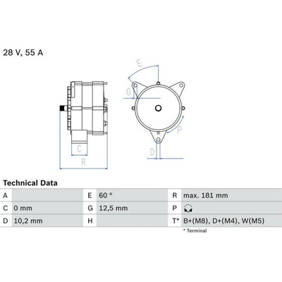 generátor BOSCH 0 986 037 410