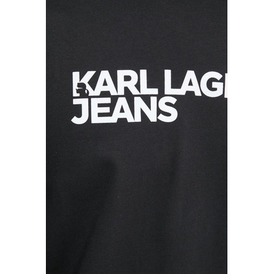 Karl Lagerfeld Jeans Памучна тениска Karl Lagerfeld Jeans в черно с принт A1M17002 (A1M17002)