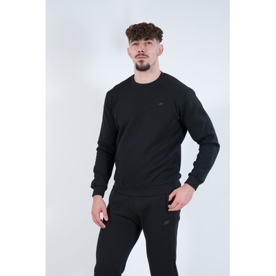 S-line БЛУЗА solid fleece cufed - Черен Черен 5xl